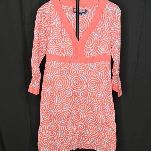 Vineyard-vines Women's Pink and Orange Dress
