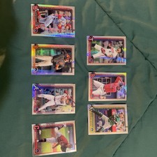 2025 Topps Chrome Prism Refractor 7 Card Lot Carlos Correa Carlos Narvaez More