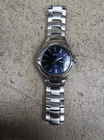 Seiko Watch Men 38mm Blue Dial Silver Tone Date Round 7N42-7C00 New Battery