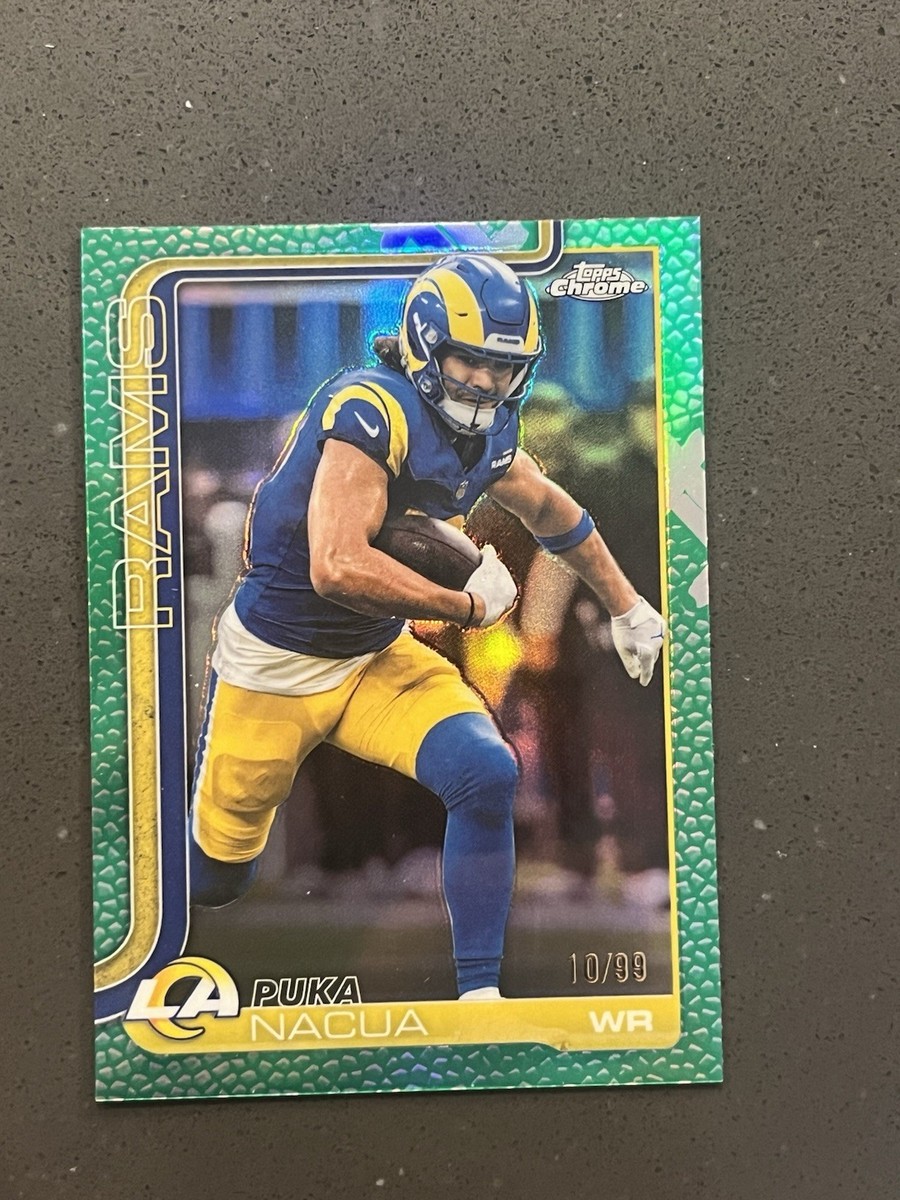 クナクン KNK パクソハム トレカ S/S COLLECTION 2025 Topps Chrome NFL Puka Nacua Green /99 Los Angeles Rams