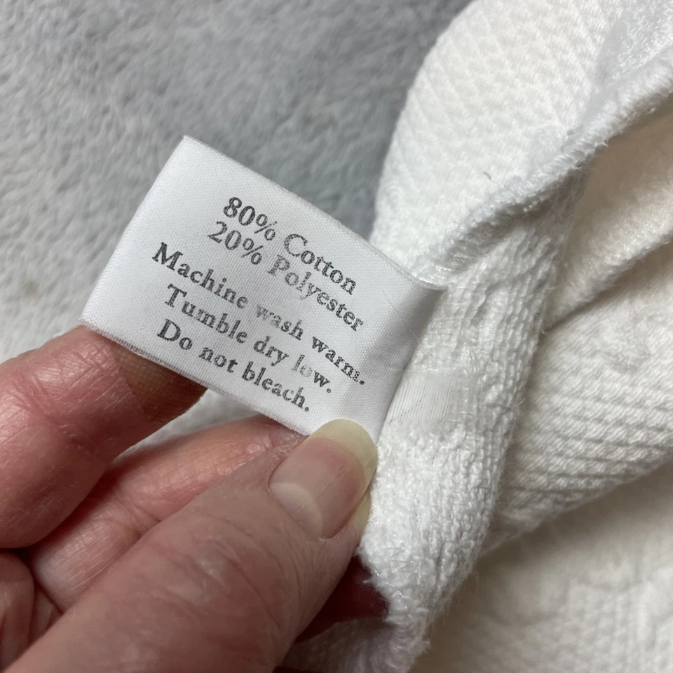 "Cobertor completo vintage Colchas Domingos Matelasse 81""x80"" blanco floral festoneado" Foto 3 de 4