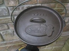 Vintage Lodge Sportsman's Warehouse Cast Iron Size 10 Camp Oven Advertising Pot