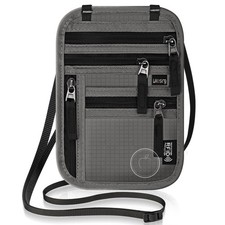 Travel Neck Wallet RFID Blocking Passport Holder Neck Passport Pouch