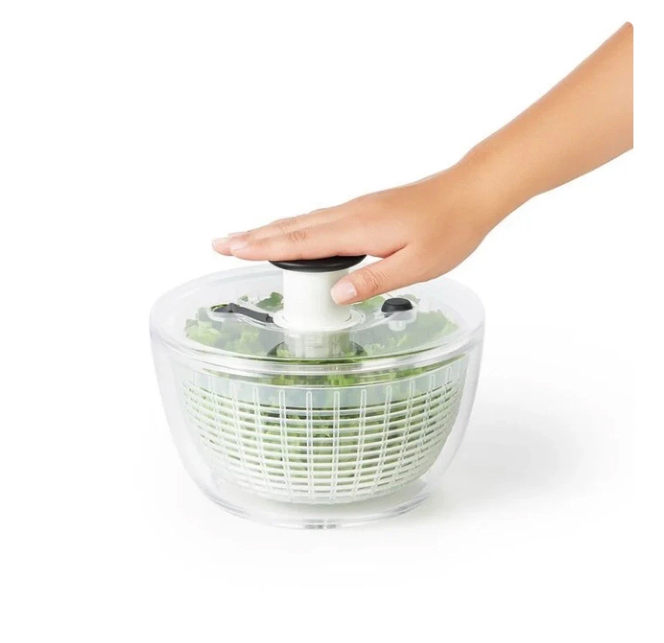 OXO  Salad Spinner Soft Push Handle Basket/Bowl/Lid Kitchen Utensils - Image 2 of 4