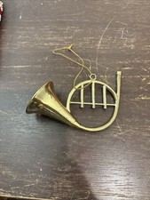 Vintage Brass French Horn Christmas Ornament 4