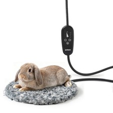 Adjustable Temperature Heated Cat Bed Dog Heating Pad with Timer, Chew-Resi...