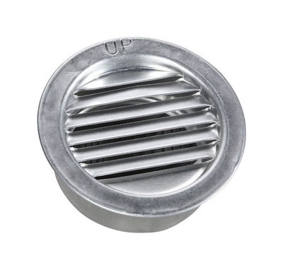 Air Vent 50001 Silver Aluminum Mill Finish Mini Louver 2 in.