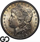 1890 Morgan Silver Dollar Coin, Near Gem BU++, Nice Luster