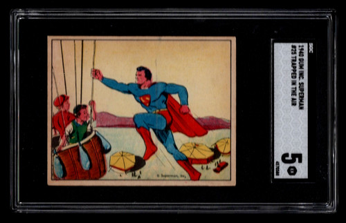 1940 Gum Inc Superman #25 Trapped In The Air — SGC 5