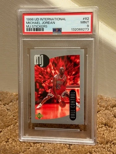 1998 UD International Michael Jordan PSA 9 #82 Stickers LOW POP 4 Card 9) 10 's