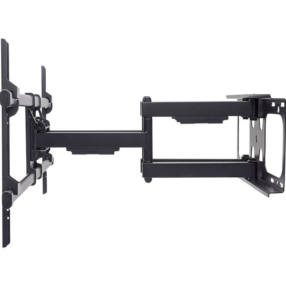 Support mural TV premium Manhattan 461290 en acier renforcé noir pour grand écran