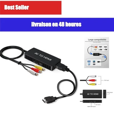 Convertisseur AV vers HDMI 1080P - Adaptateur RCA HDMI DigitPro - Photo 1/4