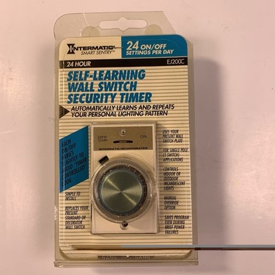 Intermatic EJ200C Self Learning Smart Sentry Wall  Switch 24 Hour Security Timer