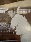 Vtg New York Yankees Mickey Mantle Sepia Photo Print 11X14 Baseball Hall of Fame — photo 2