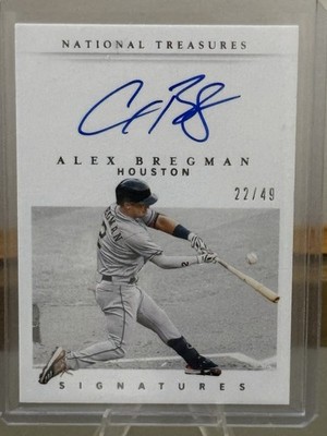 2021 Panini National Treasures Alex Bregman Autograph RS-AX #d 22/49 JEWISH!