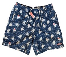 Vineyard Vines New Swim Trunks Mens Size Large Chappy Lined 7" Shorts Sailboats