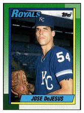 Jose DeJesus 1990 Topps #596 Kansas City Royals VTG Baseball *318