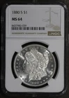 1880-S (MS64) Morgan Silver Dollar $1 NGC - Great Eye Appeal