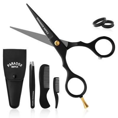 PARADOX IMPEX 5  Beard and Mustache Scissors, German Stainless Steel Beard Sc...