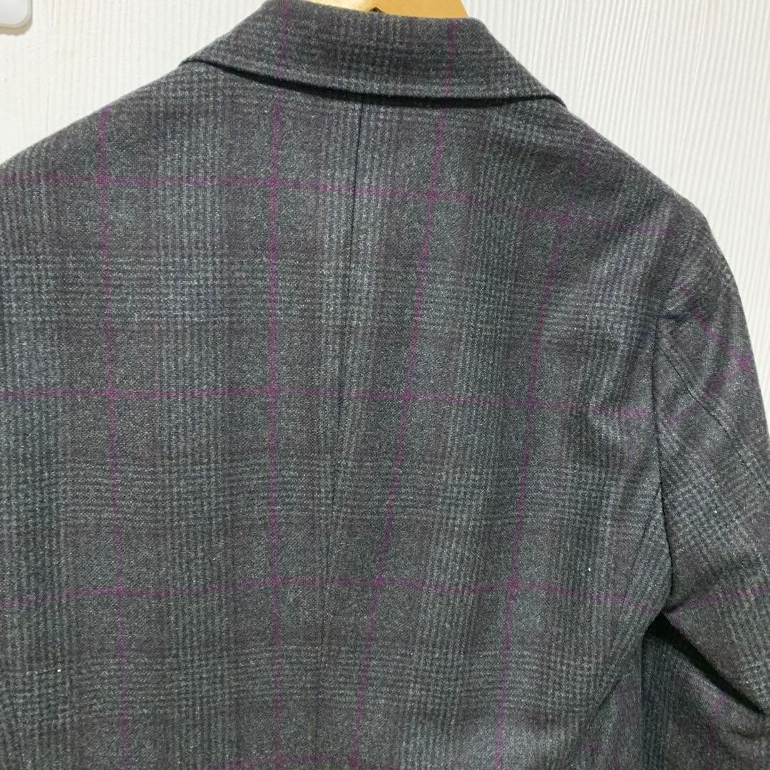RING JACKET Brown Wool 100% Checked Pattern Suit … - image 5