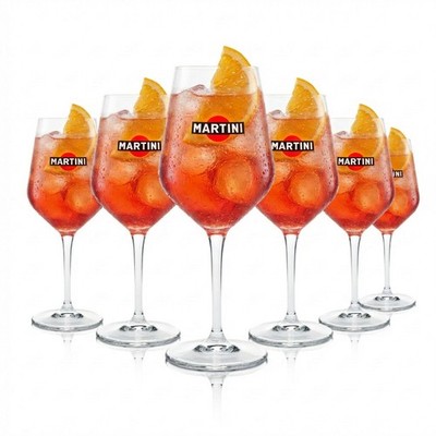 6x Martini Royale Glas 0,4l Weinglas Ballonglas On Ice Wermut Cocktail Aperitif