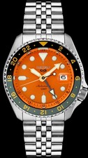 Seiko 5 Sports 42.5mm Orange Dial Stainless Steel Watch SSK005