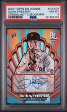 2024 Topps Big League #OAA-QP Quinn Priester Opening Act Autographs PSA 8 (RC)