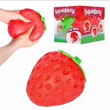 Sunny Days Jumbo Squeezy Strawberry Squishy Toy Stress Relief Sensory Fun