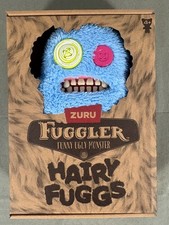 RARE ZURU FUGGLER HAIRY FUGGS SASQUOOSH BLUE FUNNY UGLY MONSTER PLUSH