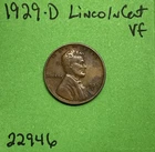 1929-D  Lincoln Wheat Cent / Penny  Vf Very Fine