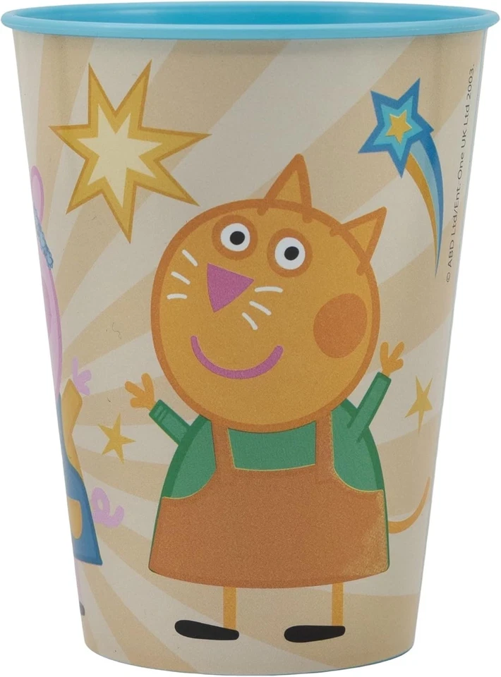 Bicchiere Bambini Peppa Pig 260ml  Plastica Resistente per Scuola, Asilo Materna - Immagine 2 di 2