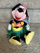 Disney Bean Bag Plush - HULA MINNIE Mickey Mouse  9.5 inch - Mint w/Tag