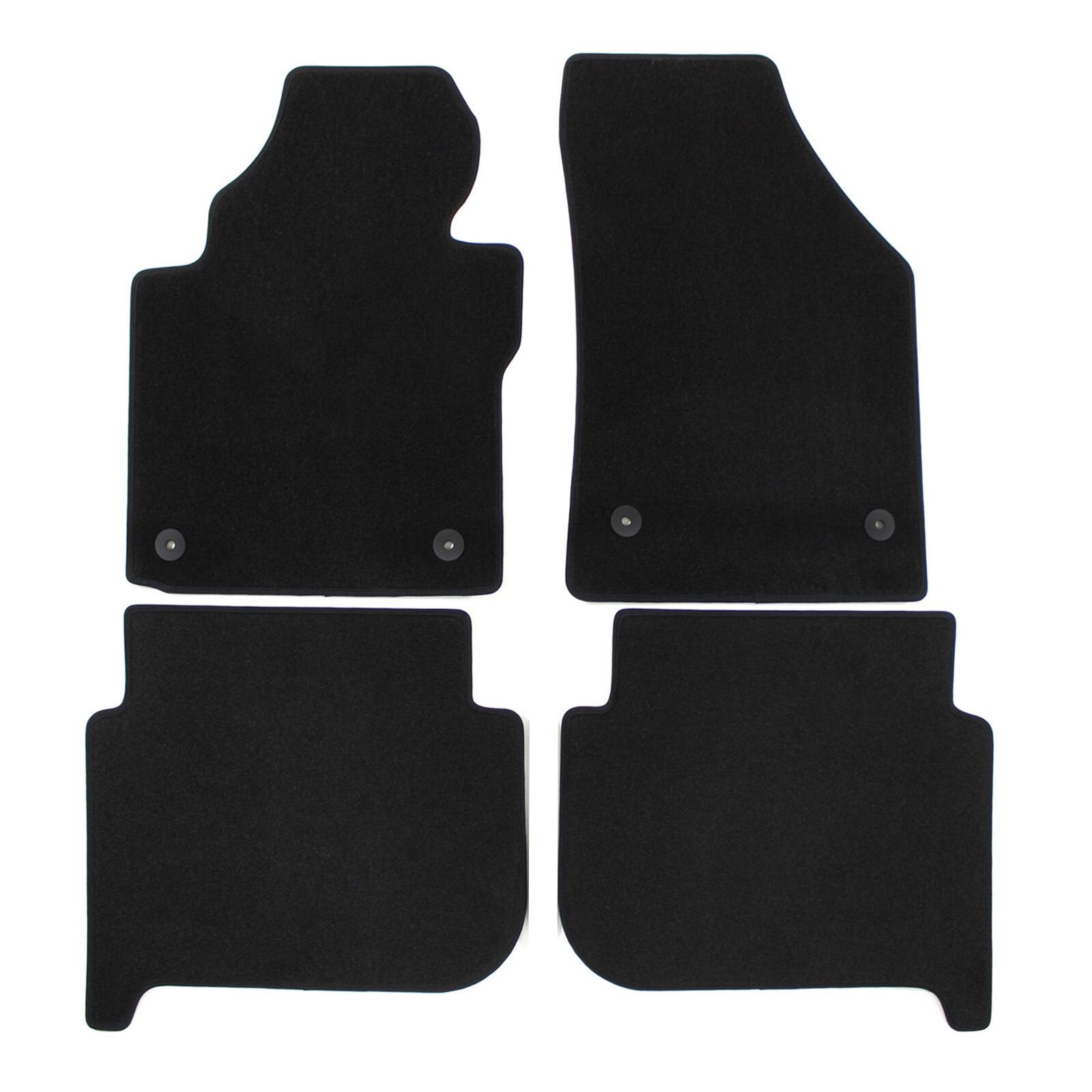 Tapis de sol auto sur mesure en velours noir pour VW Touran 2011 2012 2013 2014 2015