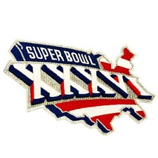 Vintage NOS 5x5 inch NFL Super Bowl XXXVI Embroidered Patch Red White Blue USA