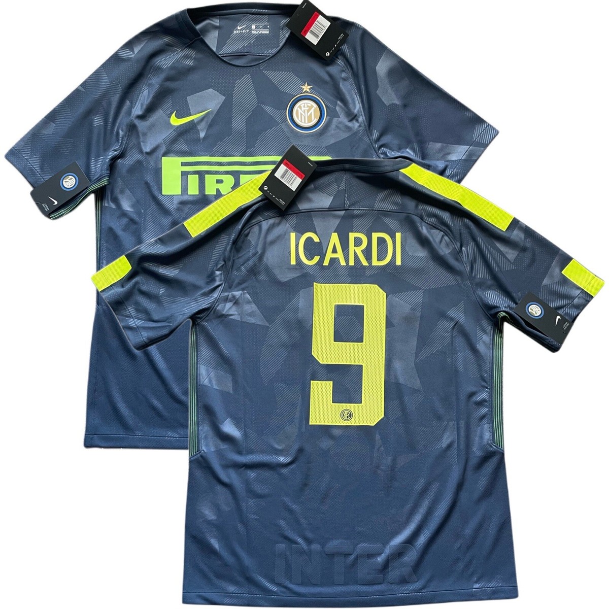 2017/18 Inter Milan Third Jersey #9 Icardi Large NIKE Soccer