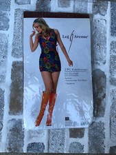 NWT Leg Avenue 2-Pc Kaleidoscope Go-Go Girl Dress Hippie Costume 60s 70s M/L