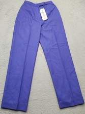Pendleton Trouser Pants Womens Petite 4 Blue Pure Virgin Wool High Rise Straight