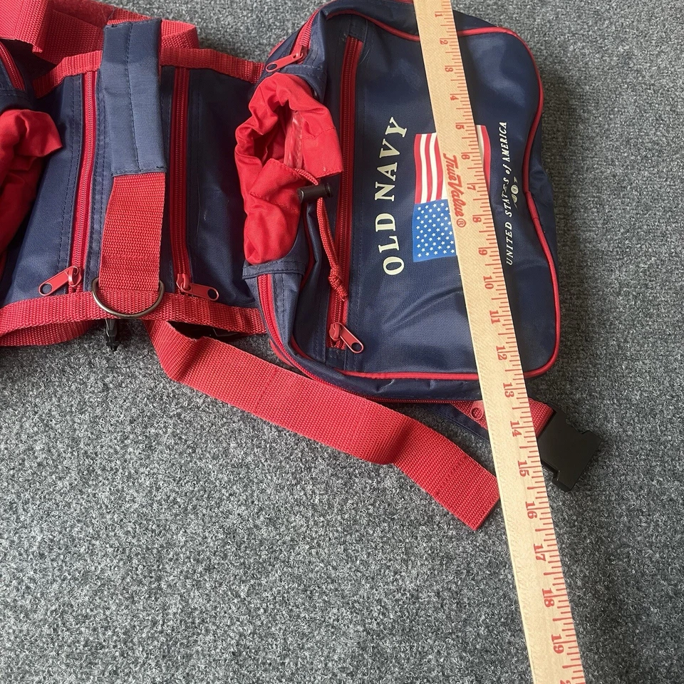 Dog Backpack Large Blue Dog Harness with Saddlebags Old Navy American Flag - Image 4 of 4