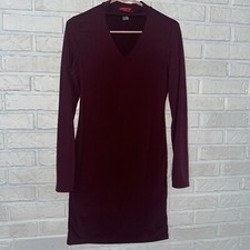 Red Short Dress with Long Sleeves