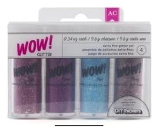 American Crafts Wow! Extra Fine Glitter - 4 Pack