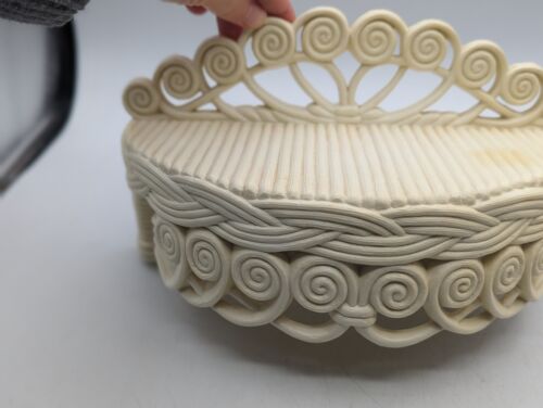 Vintage 1970s Burwood Cream Rattan Boho Wall Shelf - Imagen 7 de 13