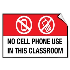 No Cell Phone Use In The Classroom Business LABEL DECAL STICKER