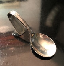 Vintage Webster Silver Co Sterling Silver Bent Curved Baby Spoon No Mono 925