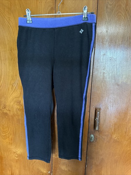 Sports Size 10 Ladies Yoga Pants / Tights Black & Purple 