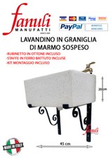 PILOZZA SOSPESA IN GRANIGLIA DI MARMO,LAVABO PER ESTERNO,LAVATOIO GIARDINO