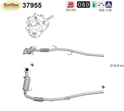   Katalysator Audi A1, Seat Ibiza, Skoda Roomster/Fabia, VW Polo,1.2 TSI, Euro 5