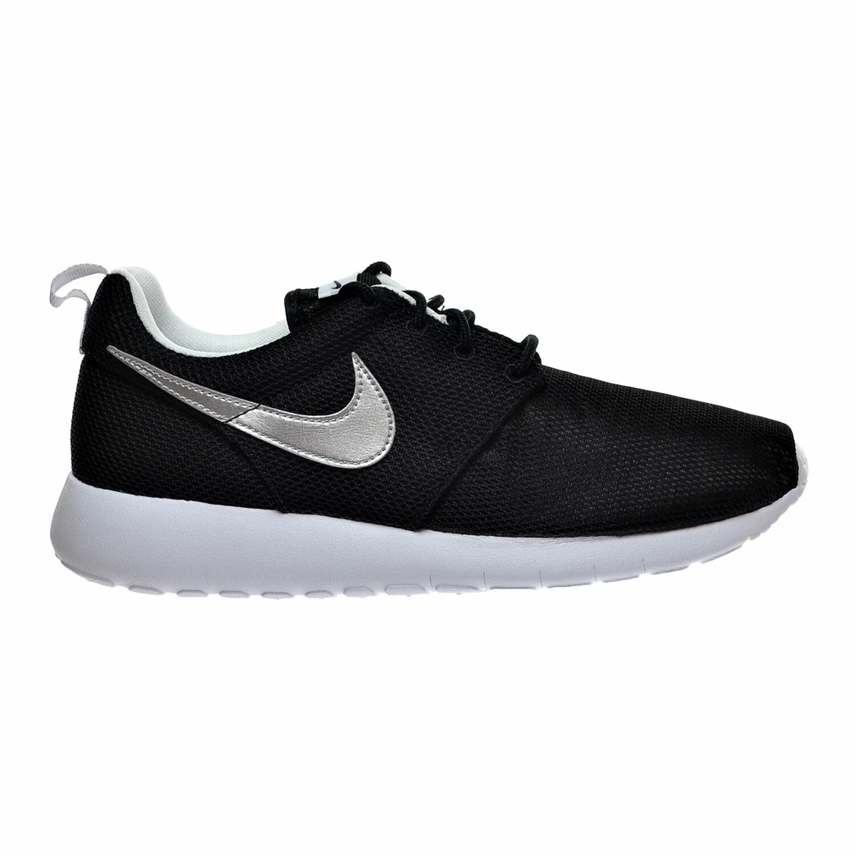 Air Roshe One (GS) Big Kid&#039;s Shoes Black-Metallic Silver-White 599728-021 | eBay