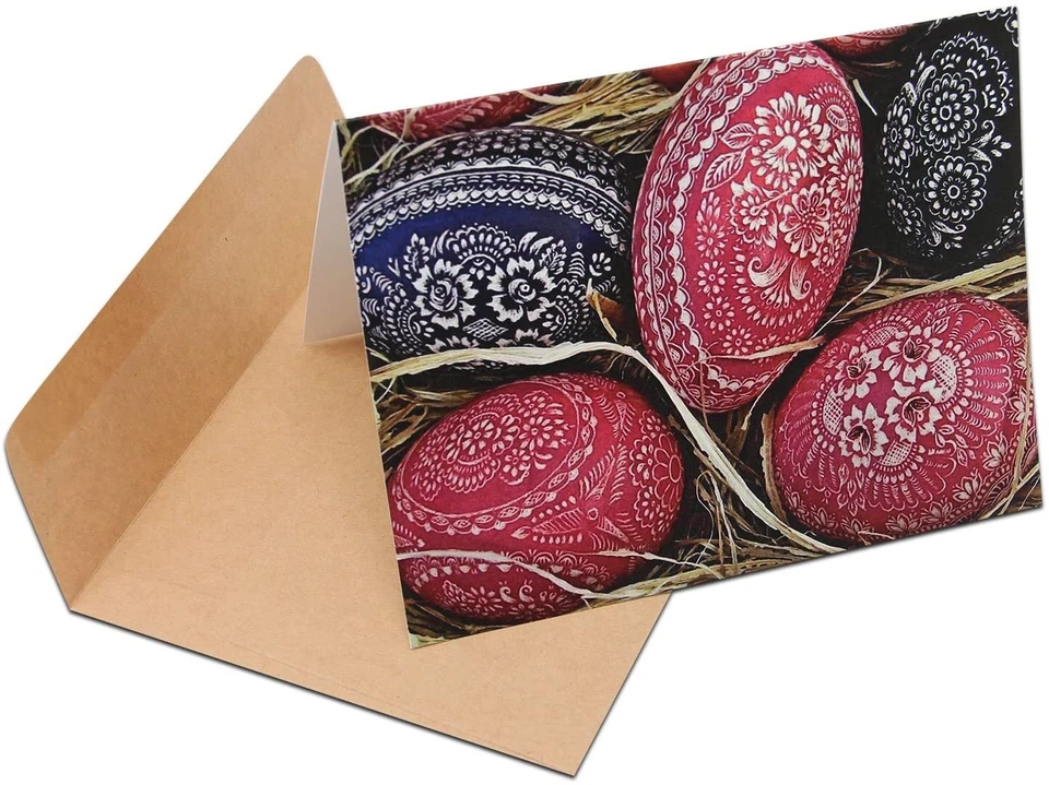 Elegant Easter Egg Cards-Blank Inside with Envelopes-5.5"x4.25"-12 or 24 Packs - Image 4 of 4