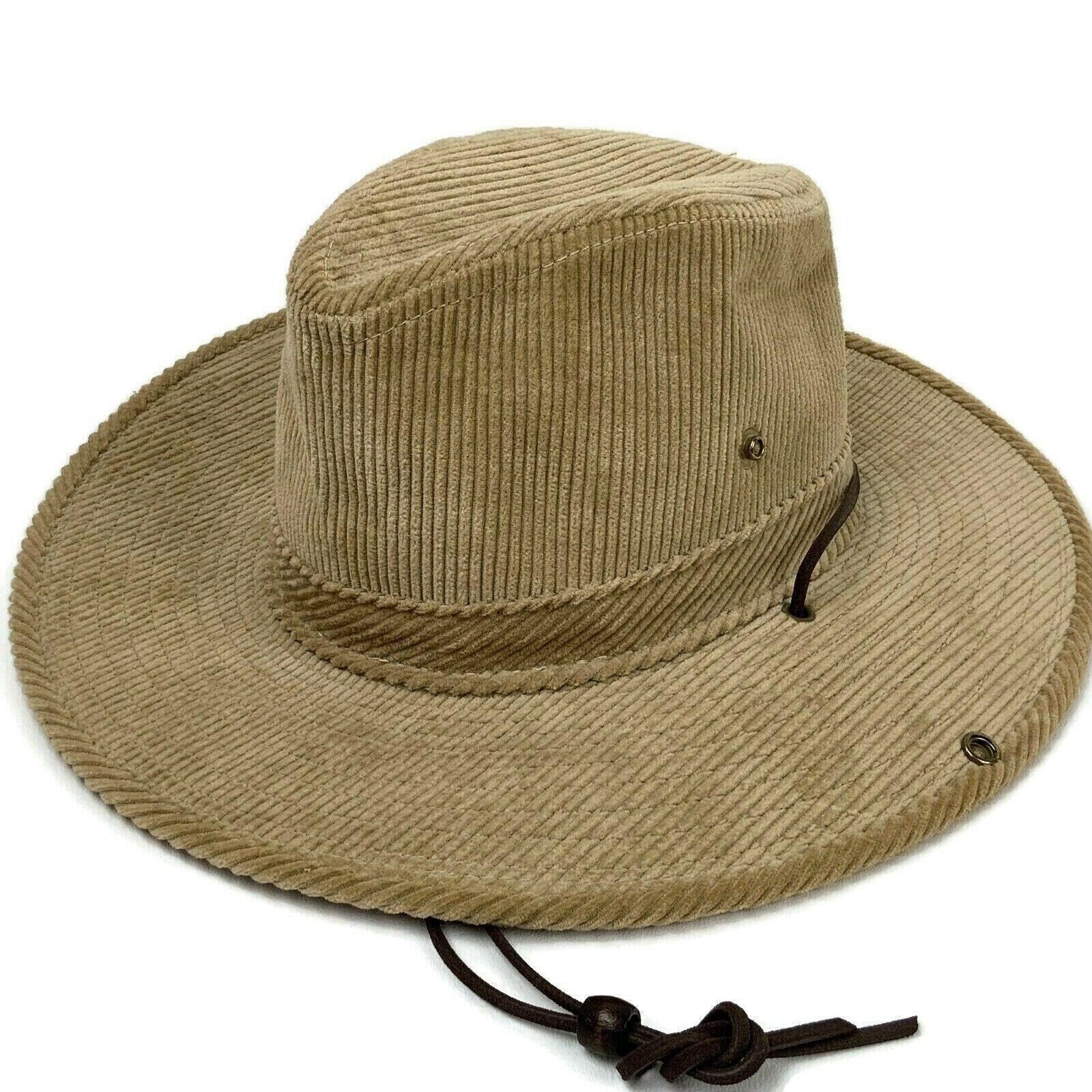 Men's Corduroy Safari Fedora Hat by Henschel - Small Size Outdoor Adventure