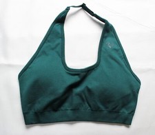 Women's Best Women's Logo Motion Seamless Haler Bra EJ2 Dark Moss Medium NWT